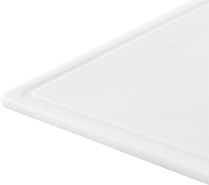 Farberware Cutting Board for Kitchen, Extra Large 15 x 20 Inch Plastic Cutting Board with Deep Juice Groove, Reversible, Dishwasher Safe, White