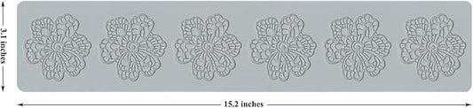 Embossing Lace Fondant Mold, Multi Circle Flowers Lace Mat Wedding, Silicone Molds for Cake Decorating Tool, Cake Lace Molds