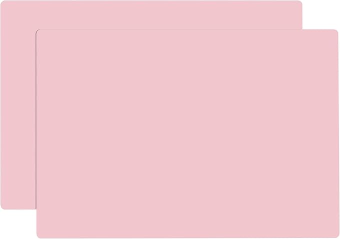 Silicone Craft Mats, YACEYACE 2Pcs 24"x 16" Large Silicone Mat, Pink Silicone Craft Mats for Paiting, Jewelry,Heat Resistant, Kitchen Counter