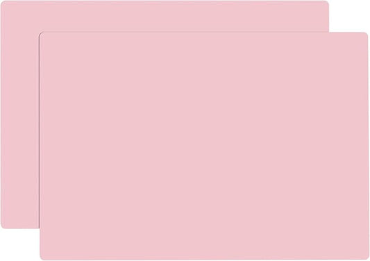 Silicone Craft Mats, YACEYACE 2Pcs 24"x 16" Large Silicone Mat, Pink Silicone Craft Mats for Paiting, Jewelry,Heat Resistant, Kitchen Counter
