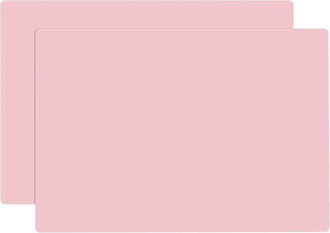 Silicone Mats Large Size, 2Pcs 27.5"x 19.5" Pink Silicone Craft Mat, Silicone Mats for Heat Resistant, Kitchen Counter, Paiting, Jewelry