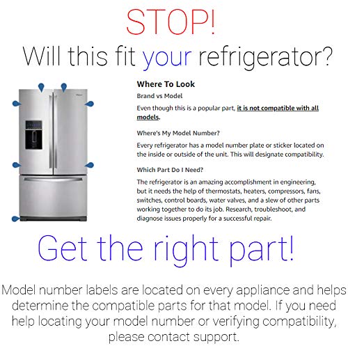 Supplying Demand W10190961 W10122503 Refrigerator Ice Maker Replacement Model Specific Not Universal