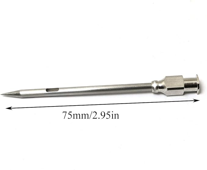 4pcs Injector Needle for Barbecue, Stainless Steel Marinade Turkey BBQ Meat Injector Needle Kitchen Accessories Party Home Supplies