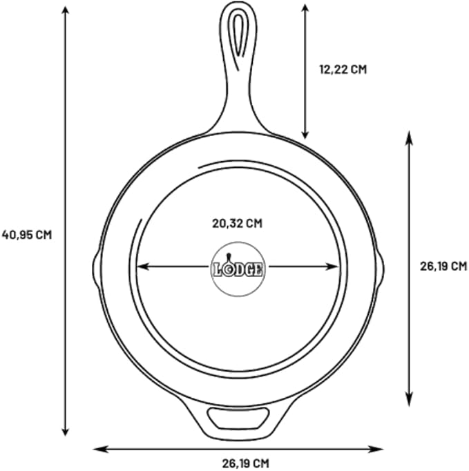Lodge 10.25 Inch Pre-Seasoned Cast Iron Stamped Skillet - Signature Teardrop Handle - Use in the Oven, on the Stove, on the Grill, or Over a Campfire - Sugar Skull