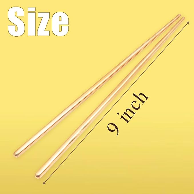 10 Pairs Stainless Steel Chopsticks Reusable,Metal Reusable Chopsticks,9 Inch(Gold Chop sticks reusable dishwasher safe）