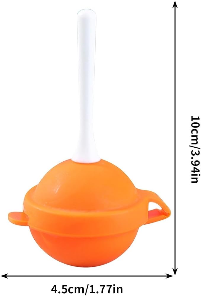 4PC Silicone Lollipop Ice Cream Maker, Reusable Homemade Popsicle Molds, Colorful DIY Lollipop Ice Cream Mold, Funny Silicone Popsicle Molds for Juice Yogurt Frozen Treats, Summer Party (Orange)