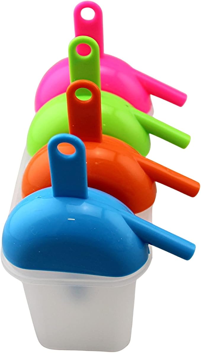 Ice Lolly Pop Mold Popsicle Maker with Straw Makes BPA Free Just Pop In The Freezer for a Healthy Snack (Pack of 2)