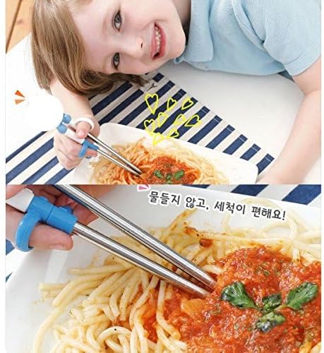 Petty Training Chopsticks for Right-hand Children Kids Stainless Steel, Edison Friends Chopsticks, Made in Korea