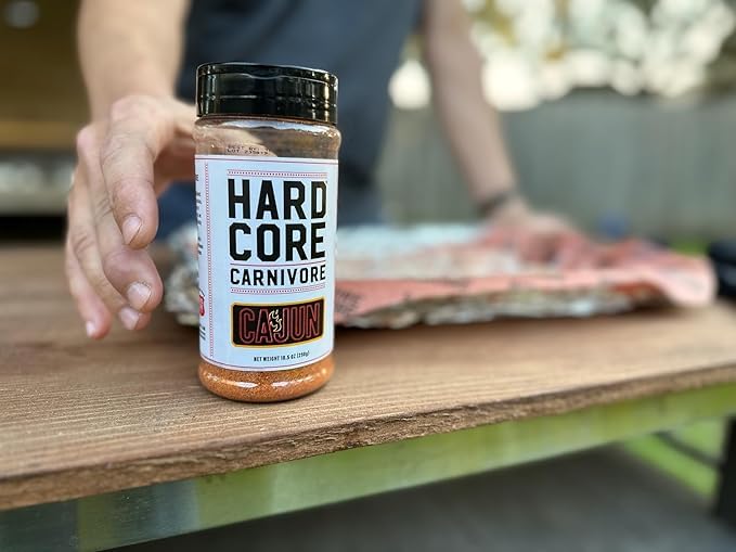 Hardcore Carnivore Cajun Seasoning for Gumbo, Jambalaya & Rice, 10.5oz | Bold chili, garlic & thyme deliver authentic Cajun flavor. Great on Chicken, Pork & Seafood. MSG Free & Gluten Free