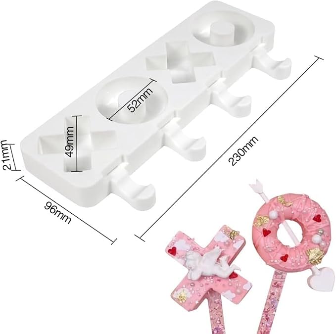 1 Pack Cute Letter Shape Popsicle Molds Silicone Ice Pop Molds 4 Cavities Popsicle Molds for Kids Adults Ice Cream Mold Cakesicles Mould DIY Popsicle Maker Homemade Popsicle Silicone Molds X
