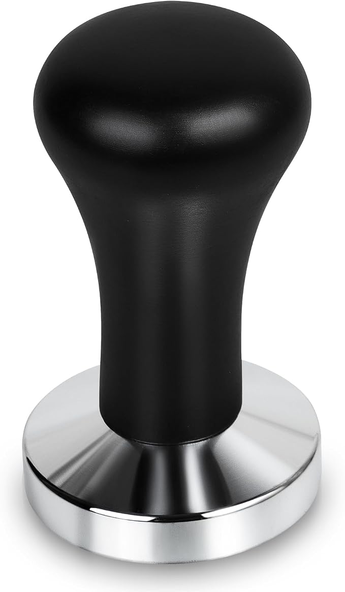 51mm Espresso Tamper, Espresso Machine Accessories, Espresso Tamper with Wood Handle, Durable Metal Tamper, Medium Weight, Home & Café Use Coffee Tamper