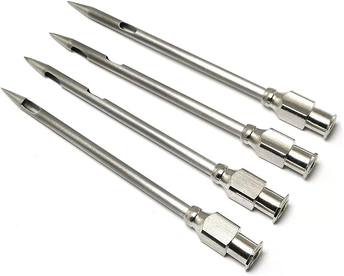 4pcs Injector Needle for Barbecue, Stainless Steel Marinade Turkey BBQ Meat Injector Needle Kitchen Accessories Party Home Supplies