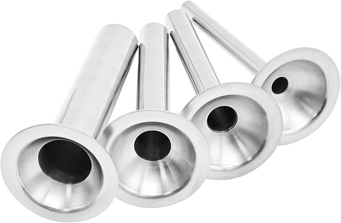 Hoypeyfiy 4Pcs #8 Sausage Stuffing Tubes, Stainless Steel Sausage Stuffer Kit for Meat Grinder Kitchenaid Plastic FGA Food Grinder