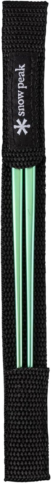 Snow Peak Titanium Chopsticks - Essential & Durable Camping Cutlery - Titanium Chopsticks with Carry Case for Convenient Storage & Packing - Utensils for Camping, HIking & Home - Green