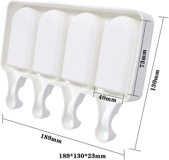 Surakey Ice Cream Silicone Mold Popsicle Silicone Mold Soft and Smooth Mould for DIY Homemade Ice-Lolly Ice Cream Ice Candy Cake Pop Maker Mold Non-Stick & Easy Release, Type 13