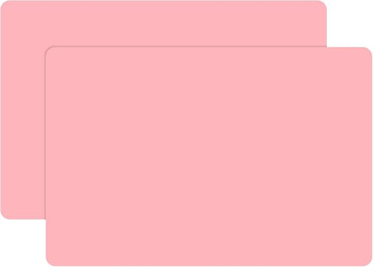 Gartful 23.6 x15.7 inch Resin Silicone Mats, X-Large Silicone Sheets for Jewelry Casting Molds, Nail Art, Acrylic Pouring, Nonstick Table Protector, Multipurpose Mat, Pink, Set of 2