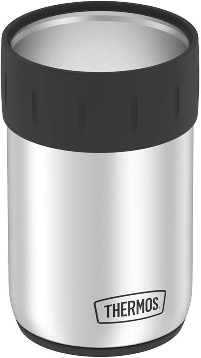 Thermos Stainless Steel Beverage Can Insulator for 12 Ounce Can, Stainless Steel | can-and-bottle-insulators