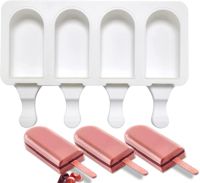 Surakey Ice Cream Silicone Mold Popsicle Silicone Mold Soft and Smooth Mould for DIY Homemade Ice-Lolly Ice Cream Ice Candy Cake Pop Maker Mold Non-Stick & Easy Release, Type 13