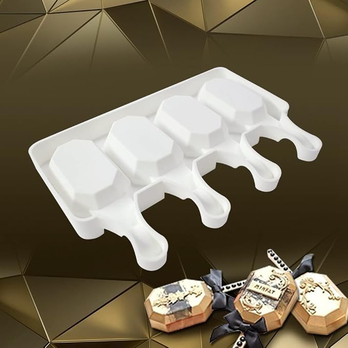 Surakey Popsicle Silicone Mold Ice Cream Silicone Mold Soft and Smooth Mould for DIY Homemade Ice-Lolly Ice Cream Ice Candy Cake Pop Maker Mold Non-Stick & Easy Release, Type 5