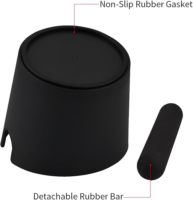 HOMEE Coffee Knock Box 4.8 Inch Barista Style Knock Box With Removable Bar | Round Shock-Absorbent Durable With Removable Knock Bar and Non-Slip Base Gift