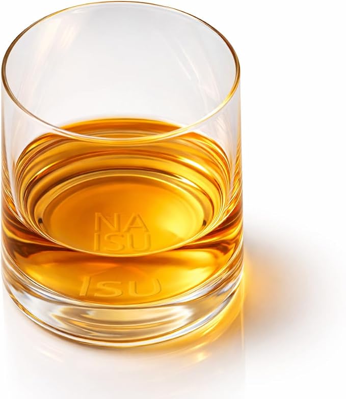 NAISU Glass - specifically designed N1 Sphere Clear Ice, Premium Whiskey & Cocktail Glass for Spirits, Bourbon & Scotch – Crystal-Clear, Heavy Base, Ideal for Home Bar & Gifting (One)