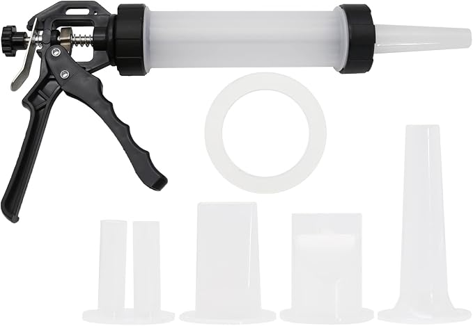 Hoypeyfiy Manual Sausage Stuffer, Homemade Sausage Filling Tool with Stuffing Tubes and Filling Nozzles, Hand Meat Filling Machine Salami Maker for Kitchen BBQ