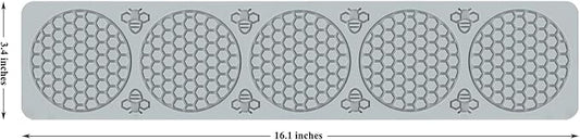Bee Silicone Mold Honeycomb,Embossing Lace Fondant Mold and Bee Lace Fondant Molds for Cake Decorating