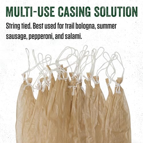 LEM Products Clear Fibrous Casings, 2 ½ Inches x 20 Inches, Non-Edible Sausage Casings, Stuffs Approximately 3 Pounds Per Casing, Great for Summer Sausage, Pepperoni, and Salami, 25 Count Pack