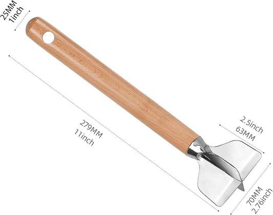 Stainless Steel Meat Chopper, Stainless Steel Meat Masher, 11 Inch, Ground Beef Chopper Tool, Metal Meat Masher, Ground Meat Smasher, Hamburger Smasher Tool