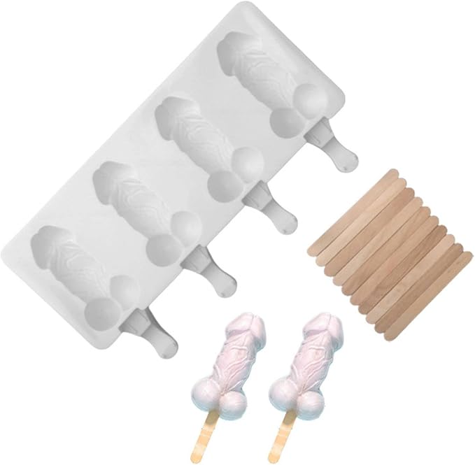 Popsicle Molds with Sticks 2026 Novelty Penis Silicone Ice Pop Molds Bpa Free Funny Popsicle Maker Reusable Easy Release Homemade Ice Mold Popsicle Bags for Party Fruit Smoothies Juice Yogurt