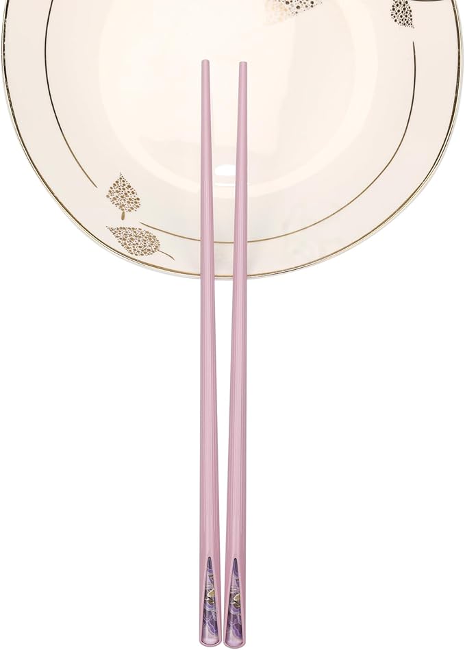 Reusable Fiberglass Chopsticks, 10 Pairs, Non-Slip, Dishwasher Safe (Round) | 9.5 Inch BPA-Free PET + Fiberglass, Heat Resistant To 120°C, For Sushi, Ramen, Noodles & Rice