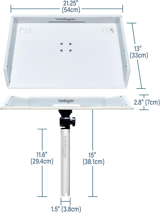 Boat Cutting Board Bait Table Filet Board For Fish Cleaning Station White Fishing Fillet Table, In Single Rod Holder With Plier Storage and Knife Slot, Marine Accessories For Boats Grill
