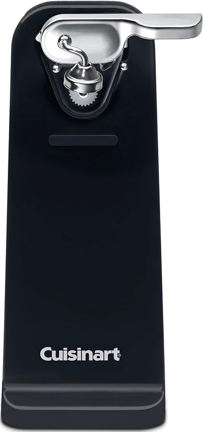 Cuisinart Electric Can Opener, One-Touch Operation, Nonslip Base, Black | CCO-50BKN, ideal electric can opener for seniors with magnetic lid holder, one-touch design, nonslip base & detachable lever