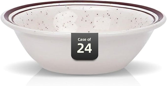 Stoneware Narrow Rim Commercial Grade Dinnerware (Brown Speckle, Fruit 13oz)