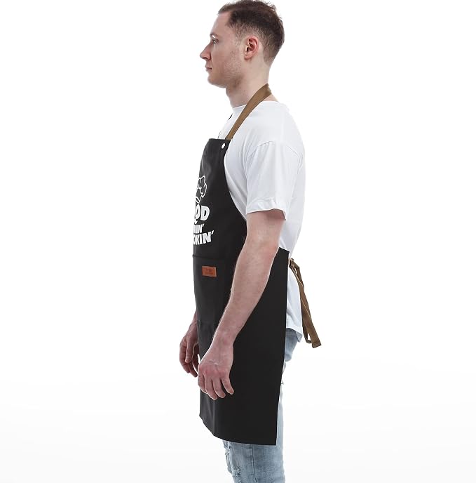 Gifts for Dad from Daughter Son, Father's Day Gifts - Birthday, Thanksgiving Gift for Dad, Manly Gift for Friends - Funny Birthday Presents for Him, Brother, Funny Cooking Apron with Pockets