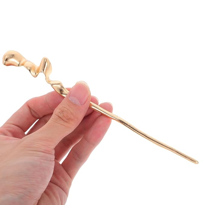 2pcs Chinese Hair Sticks: Gold Hair Chopsticks - Geometric Metal Pins for Women Bun Maker Chignon Maker Accessories
