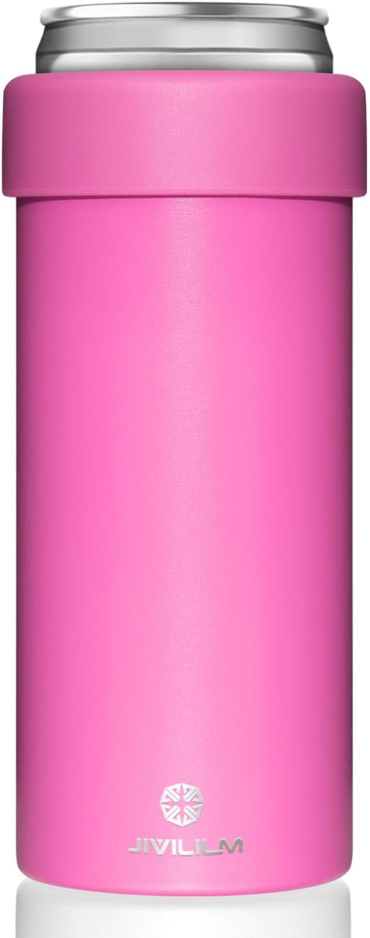 12 oz. Slim Can Cooler Insulated | Stainless Steel 12oz. Skinny Drink Holder for Soda, Hard Seltzer, Beer and Energy Drinks