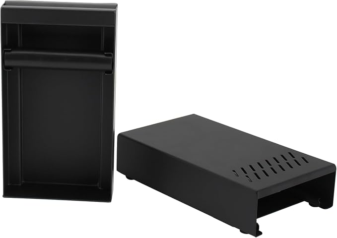 DIBTSA Espresso Knock Box Drawer, Stainless Steel Coffee Grounds Container with Removable Rubber Knock Bar and Non-slip Base, Mini 9.29 x 5.43 x 2.08 inches (Black)