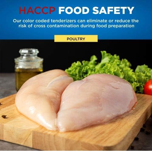 Jaccard 200348T, 48 Blade Durable Meat Tenderizer with Stainless Steel Razor Sharp Needle, Cooking Gadget for Tenderizing Chicken, Beef, Pork, Veal, BBQ, Yellow