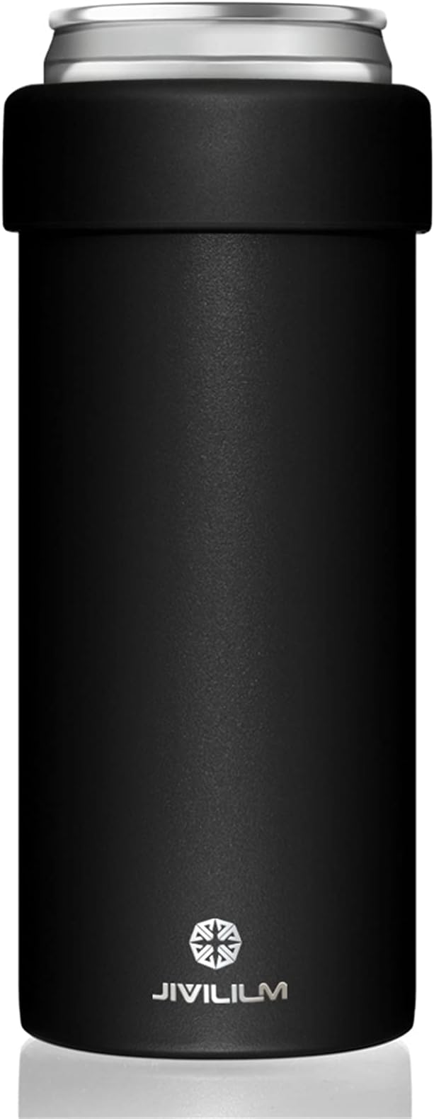 12 oz. Slim Can Cooler Insulated (Black) | Stainless Steel 12oz. Skinny Drink Holder for Soda, Hard Seltzer, Beer and Energy Drinks
