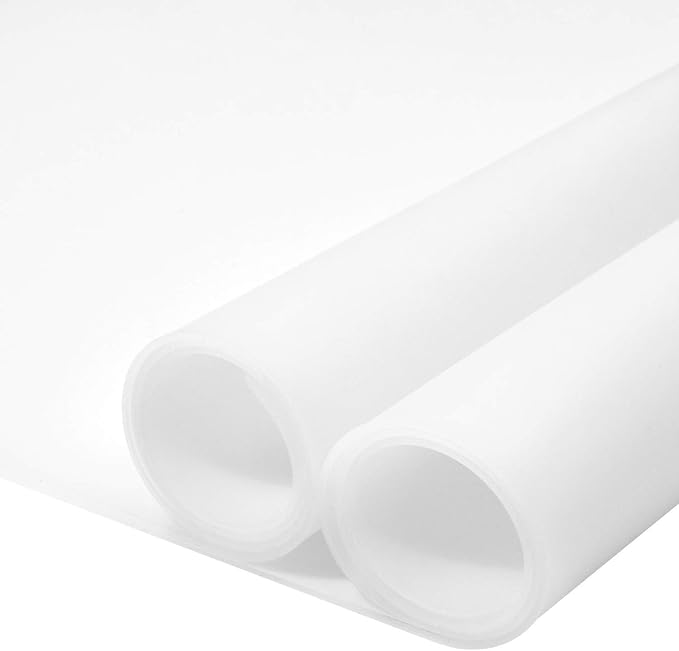 HomeDo Silicone Placemats Countertop Protector Pad, Clear 15.75''x23.62''2P | Place Mats, Non-Stick & Non-Slip, Heat Resistant Insulation Pad, Multi-Use as Baking Mat, Dining Table Mat, Pet Mat