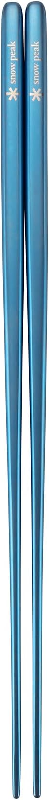 Snow Peak Titanium Chopsticks - Essential & Durable Camping Cutlery - Titanium Chopsticks with Carry Case for Convenient Storage & Packing - Utensils for Camping, HIking & Home - Blue