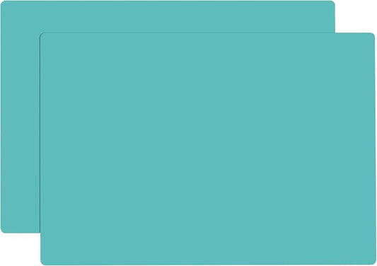 Silicone Mats, 2Pcs 15.7"x 11.8"x 0.03" Green Silicone Table Mat | Silicone Placemats for Baking, Kitchen Counter, Jewelry