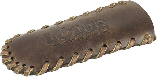 Lodge Nokona Leather Hot Handle Holder - Premium Ball Glove Leather Hot Handle Holder Designed for Traditional Lodge Cast Iron Products – Reusable Heat Protection Up to 600° - Brown
