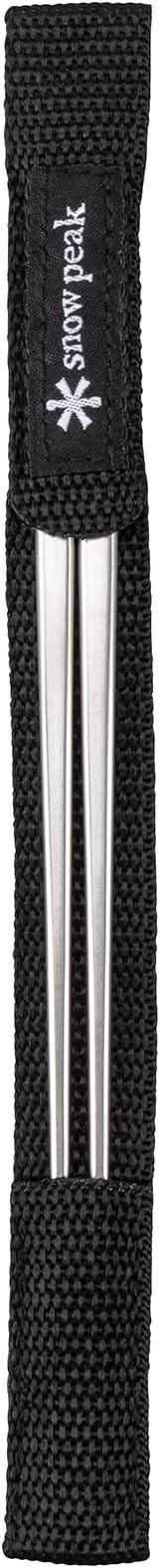 Snow Peak Titanium Chopsticks - Essential & Durable Camping Cutlery - Titanium Chopsticks with Carry Case for Convenient Storage & Packing - Utensils for Camping, HIking & Home - Silver