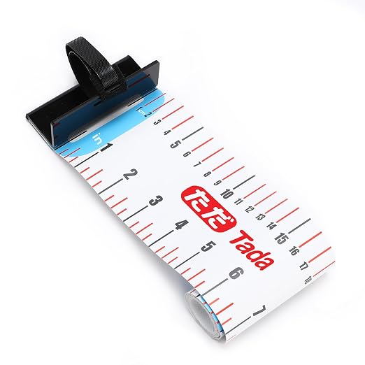Tada 48in/122cm Fishing Ruler Fish Measuring Tape with Bump Board | Portable Roll Up Folding