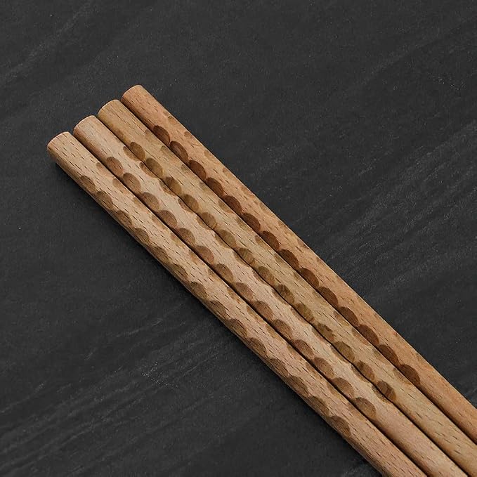 Extra Long Wooden Cooking Chopsticks, 16.5 Inch Sauced Kitchen Chopsticks for Noodles, Sauces, Hot Pot, Natural Wood, 2 Pairs