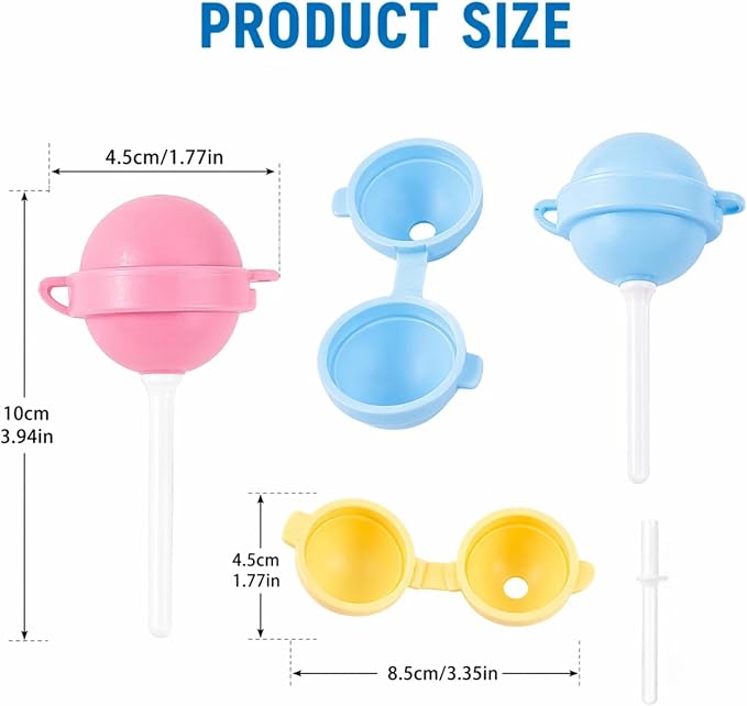 Silicone Lollipop Ice Cream Maker Molds, Reusable Popsicle Mold for Kids, DIY Ice Pop Maker for Juice Yogurt Frozen Treats, Fun Summer Dessert Mold (8)
