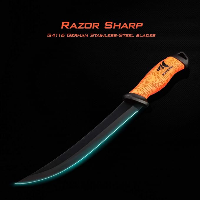 KastKing Speed Demon Pro Fillet Knife with Protective Sheath | Razor Sharp G4116 German Stainless Steel Blade, Non-Slip Grip, Corrosion-Resistant Coating, 8 Options Available