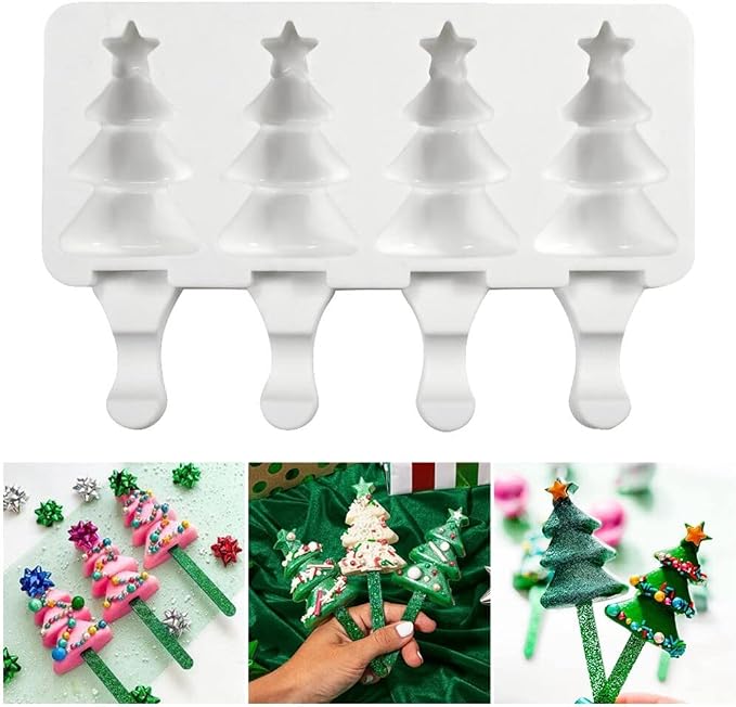 Ice Cream Popsicle Silicone Mold Silicone Mold Soft and Smooth Mould for DIY Homemade Ice-Lolly Ice Cream Ice Candy Cake Pop Maker Mold Non-Stick & Easy Release, Type 24